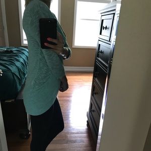 Teal light summer throw on